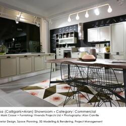 Black Beetle Design Ideacasa Showroom Commercial Interior Design Kitchen View