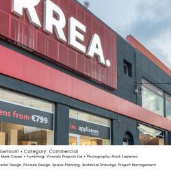 Black Beetle Design Krea Showroom Commercial Facade Design External View